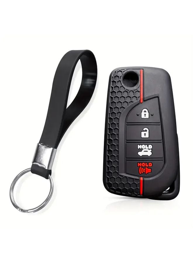 Silicone Keychain Set For Toyota RAV4 Corolla Camry Auris Avensis Verso Aygo - Image 5